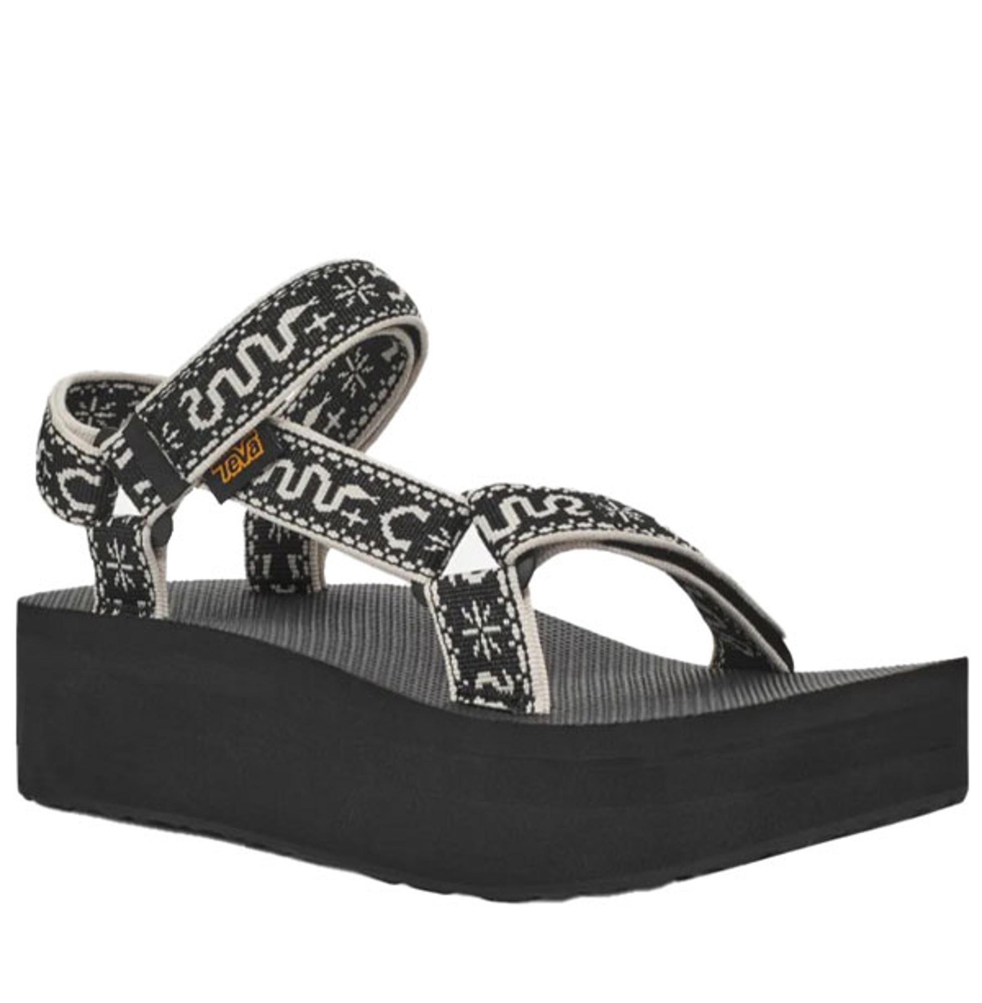 Womens FLATFORM sandal / BandanaBlack 